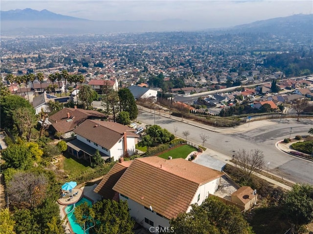 aerial view featuring a mountain view