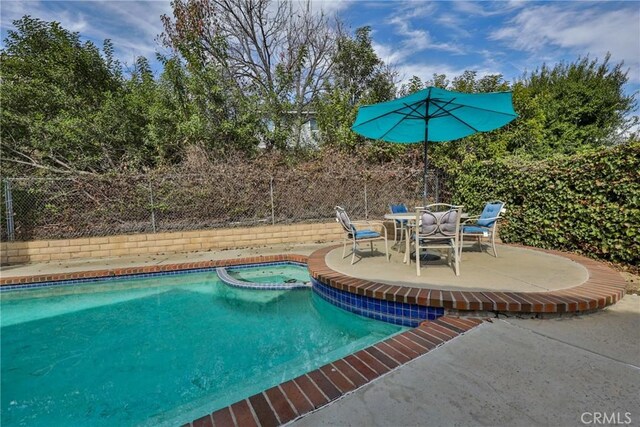 3179 Canal Point Dr, Hacienda Heights, CA 91745 - view of swimming pool with a patio area and a pool with connected hot tub