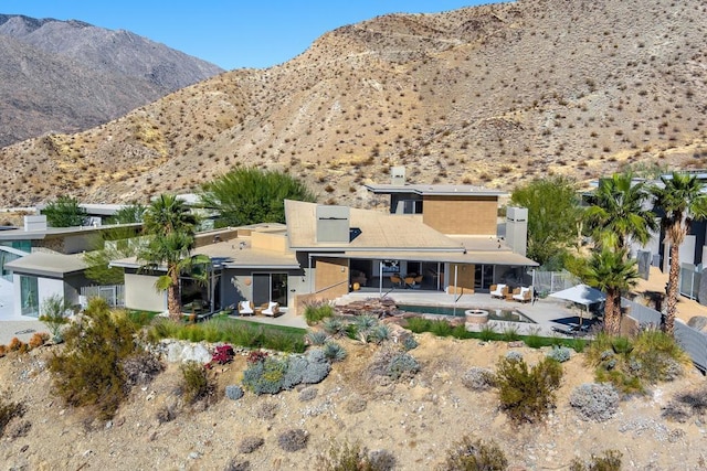 exterior space with a mountain view