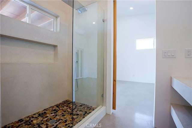 bathroom featuring a shower