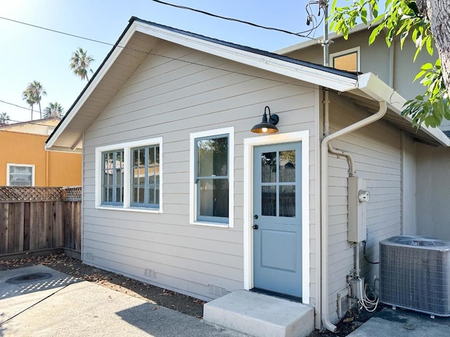 exterior space with central AC unit