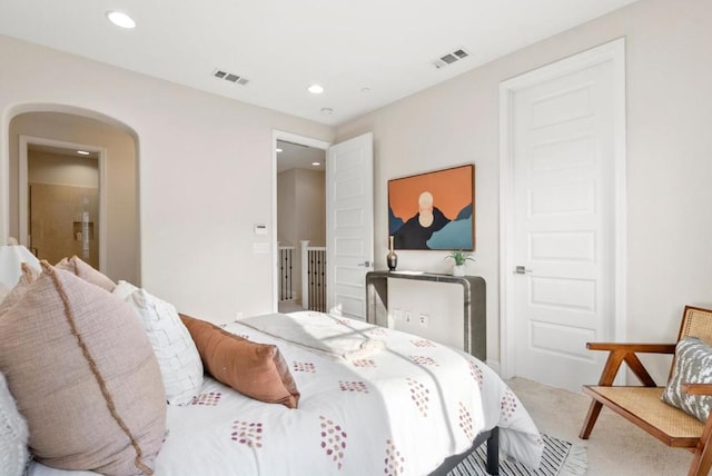 bedroom with carpet floors