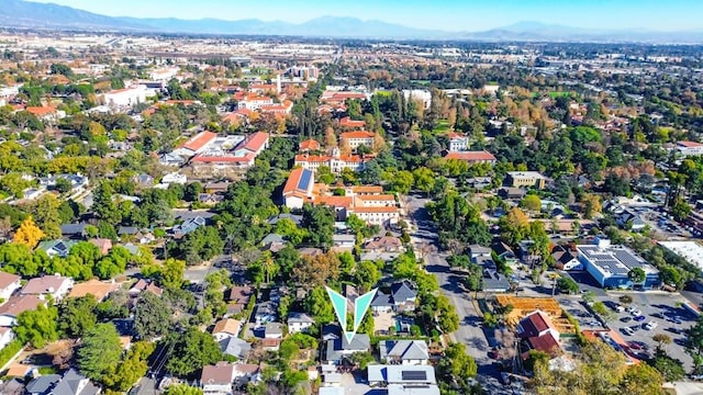 bird's eye view with a mountain view