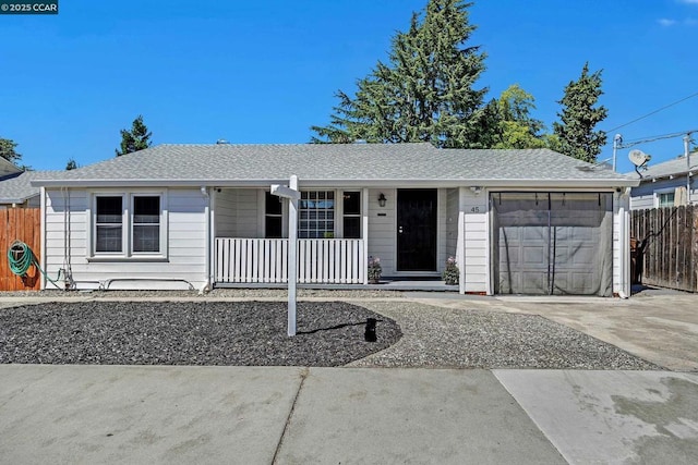 ranch-style house featuring a garage