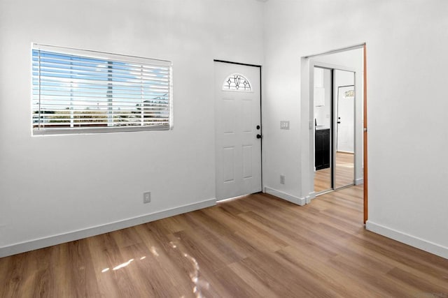 entrance foyer featuring light hardwood / wood-style flooring