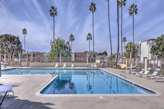 view of pool featuring a patio area