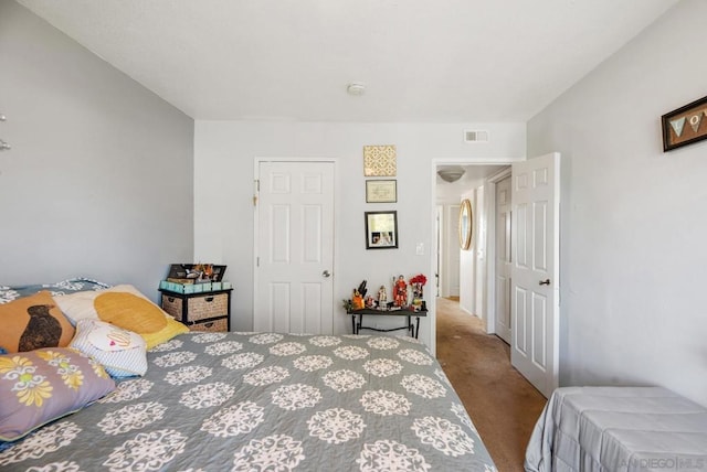 view of carpeted bedroom