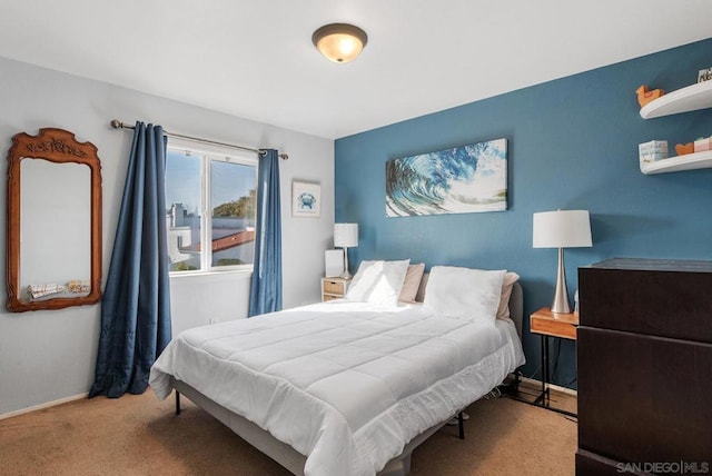 view of carpeted bedroom