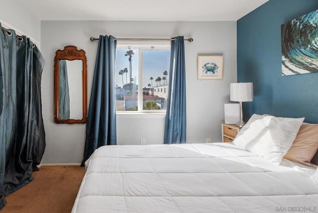 view of carpeted bedroom