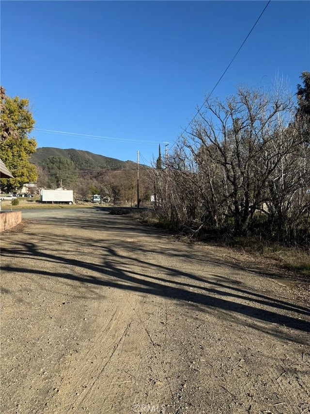 view of street with a mountain view