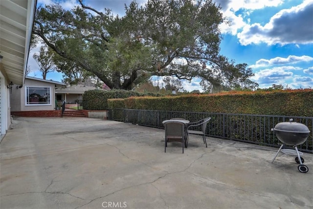 view of patio / terrace featuring area for grilling