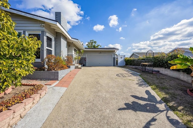 view of home's exterior with a garage