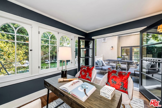 interior space with french doors