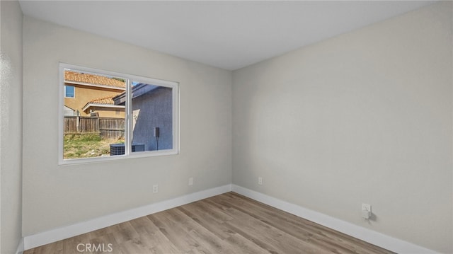 empty room featuring light hardwood / wood-style flooring