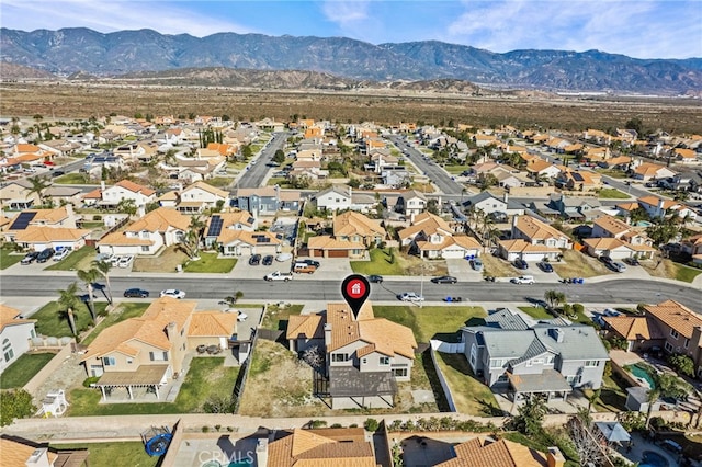 aerial view featuring a mountain view