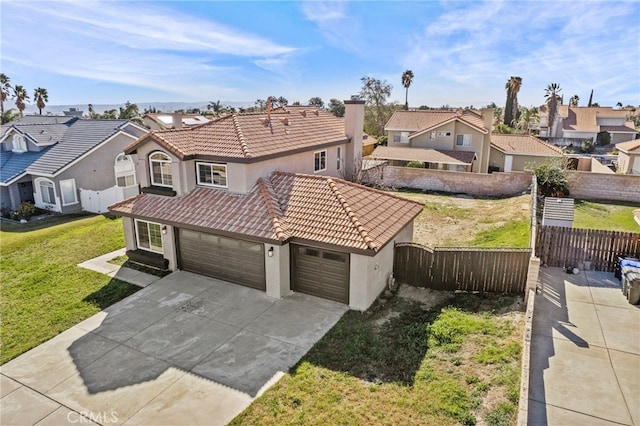 view of front of home with a front yard