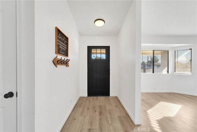 foyer entrance featuring light hardwood / wood-style floors