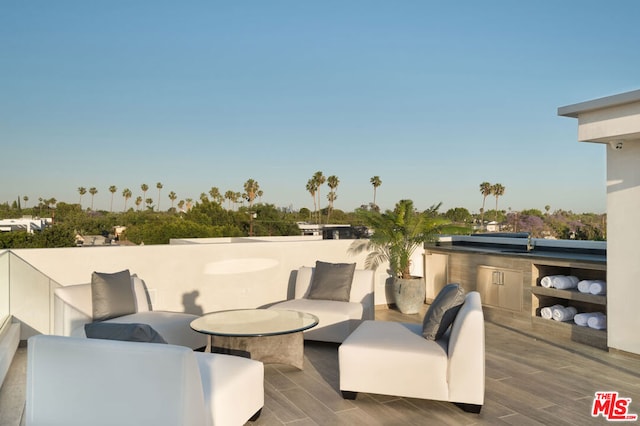 wooden deck featuring a patio