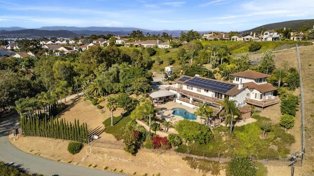 bird's eye view featuring a mountain view