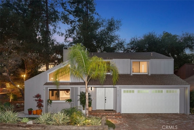 view of front of house featuring a garage