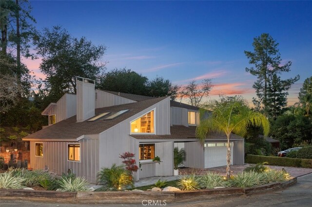 view of front of home featuring a garage