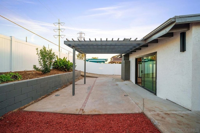 view of patio / terrace with a pergola