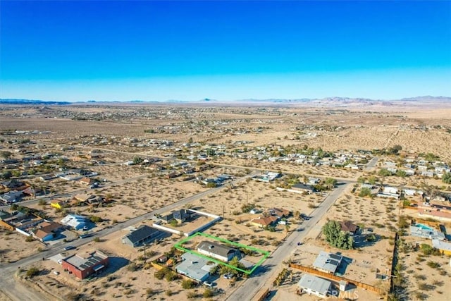 bird's eye view featuring a mountain view