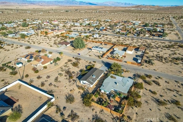 aerial view with a mountain view