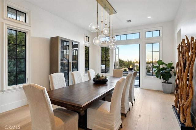 25551 Prado De Oro, Calabasas, CA 91302 - dining room with plenty of natural light, light wood finished floors, recessed lighting, and baseboards