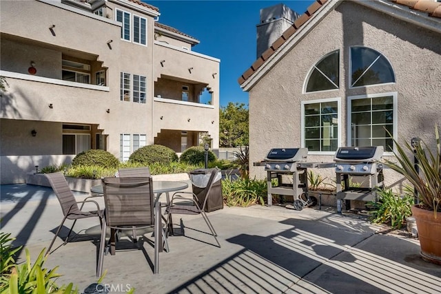 view of patio with grilling area