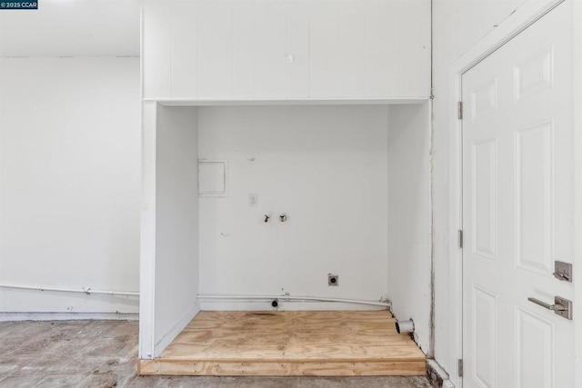 washroom featuring hookup for a washing machine and electric dryer hookup