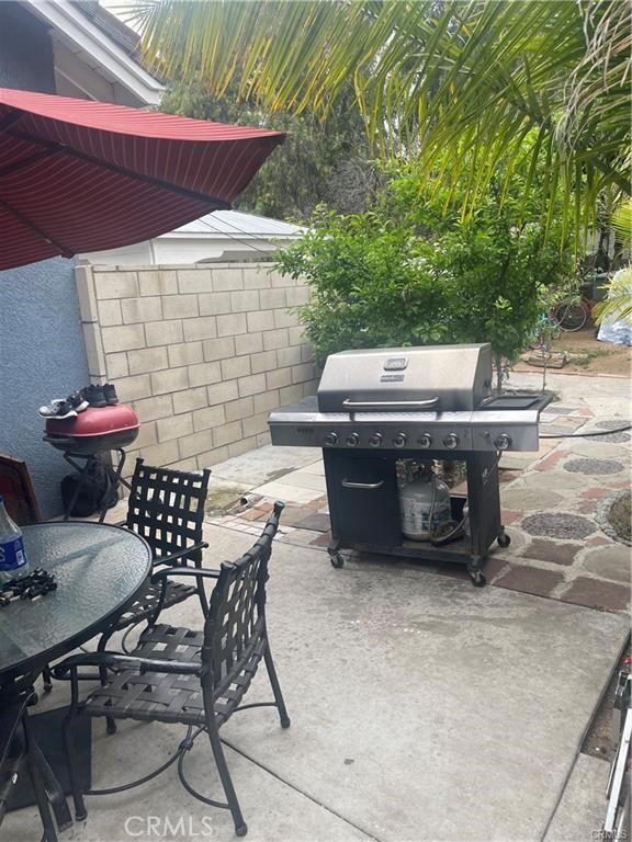 view of patio with grilling area