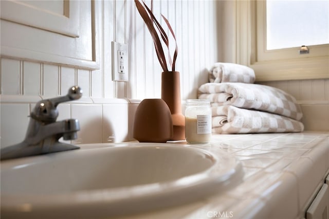 interior details featuring sink