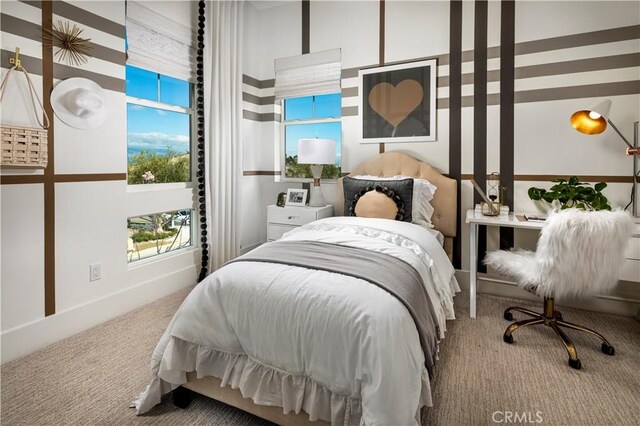 bedroom featuring carpet flooring