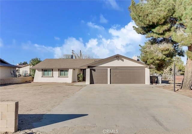 ranch-style house with a garage