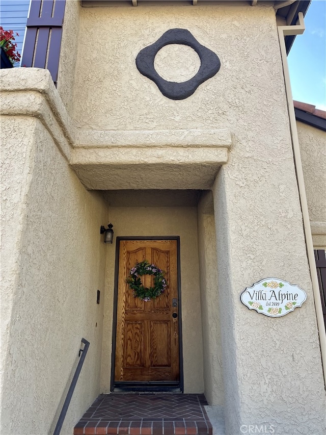 view of doorway to property