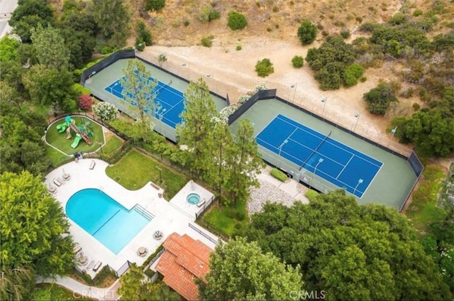 birds eye view of property