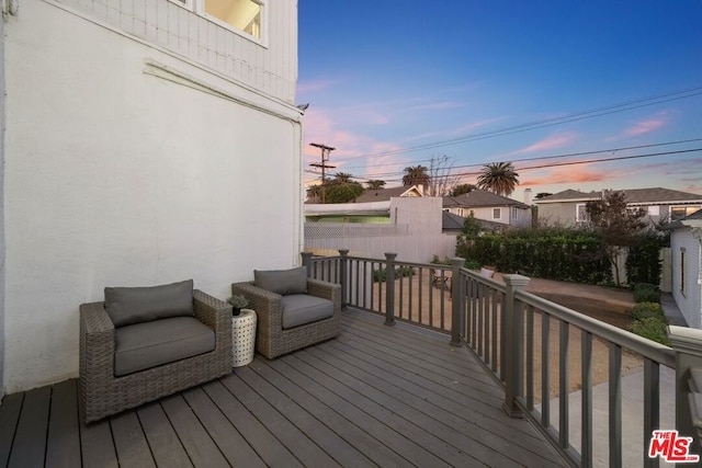 view of deck at dusk