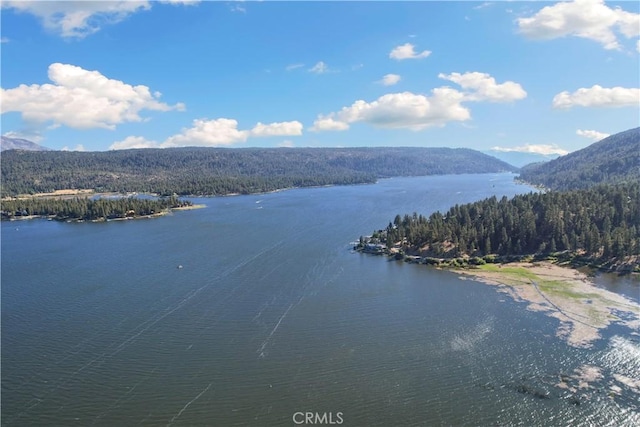 property view of water featuring a mountain view