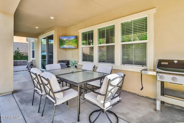 view of patio / terrace with area for grilling