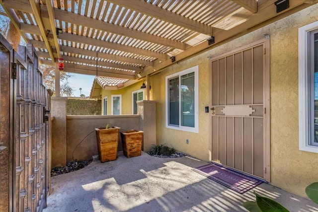 view of patio / terrace with a pergola