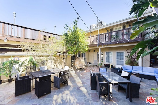 view of patio featuring outdoor lounge area