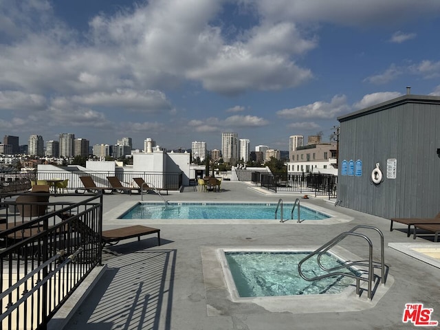 view of pool with a patio