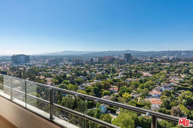 balcony with a mountain view