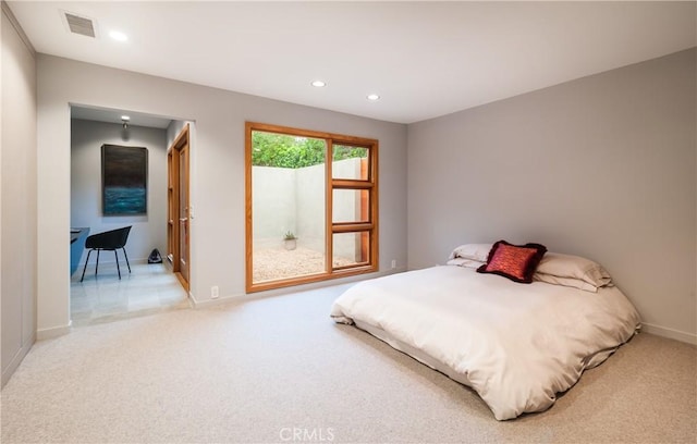 view of carpeted bedroom