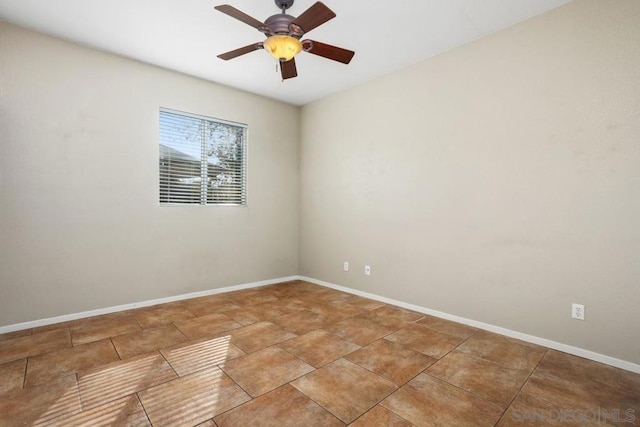 empty room featuring ceiling fan