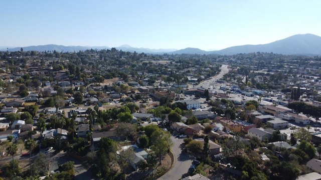 aerial view featuring a mountain view