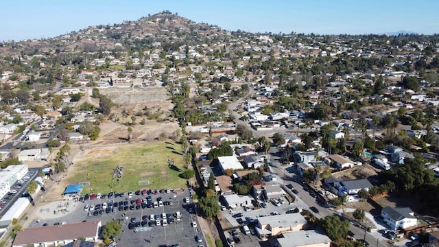 bird's eye view featuring a mountain view