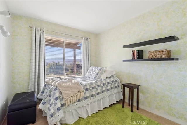 view of carpeted bedroom