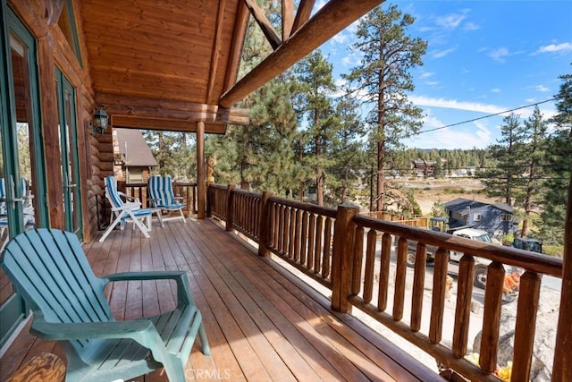 view of wooden deck